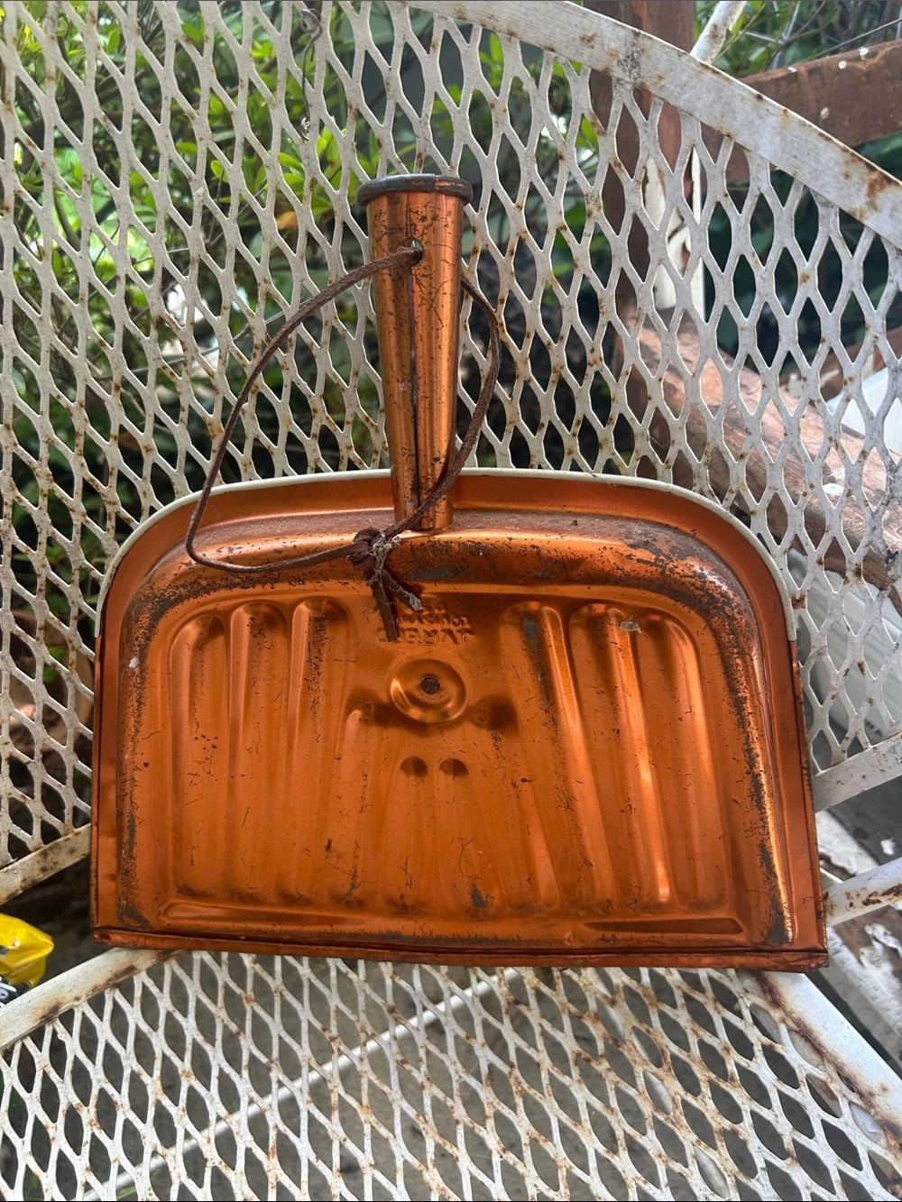 Vintage Floral Copper Dustpan